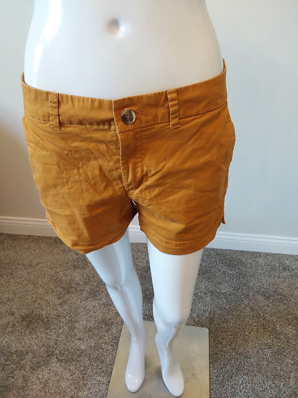 Old Navy Mustard Yellow Cotton Blend Shorts